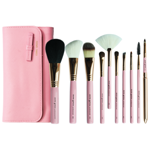 Makeup Brush Set - French Pink (10pcs)